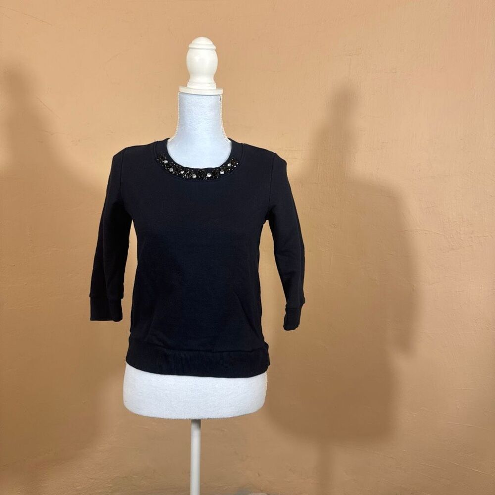 Banana Republic Embellished Sweatshirt Navy Size XS